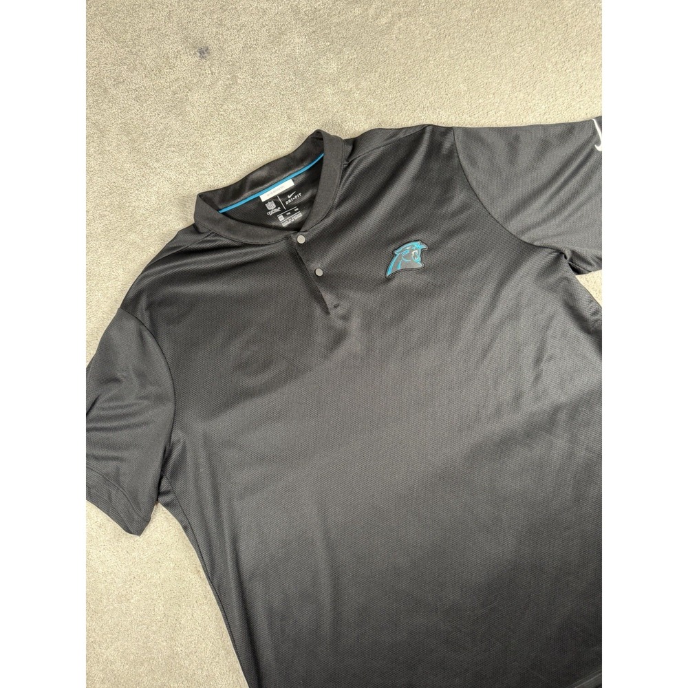 Carolina Panthers Shirt 2XL Black NFL Nike Dri-FIT On Field Polo Coach Issue*